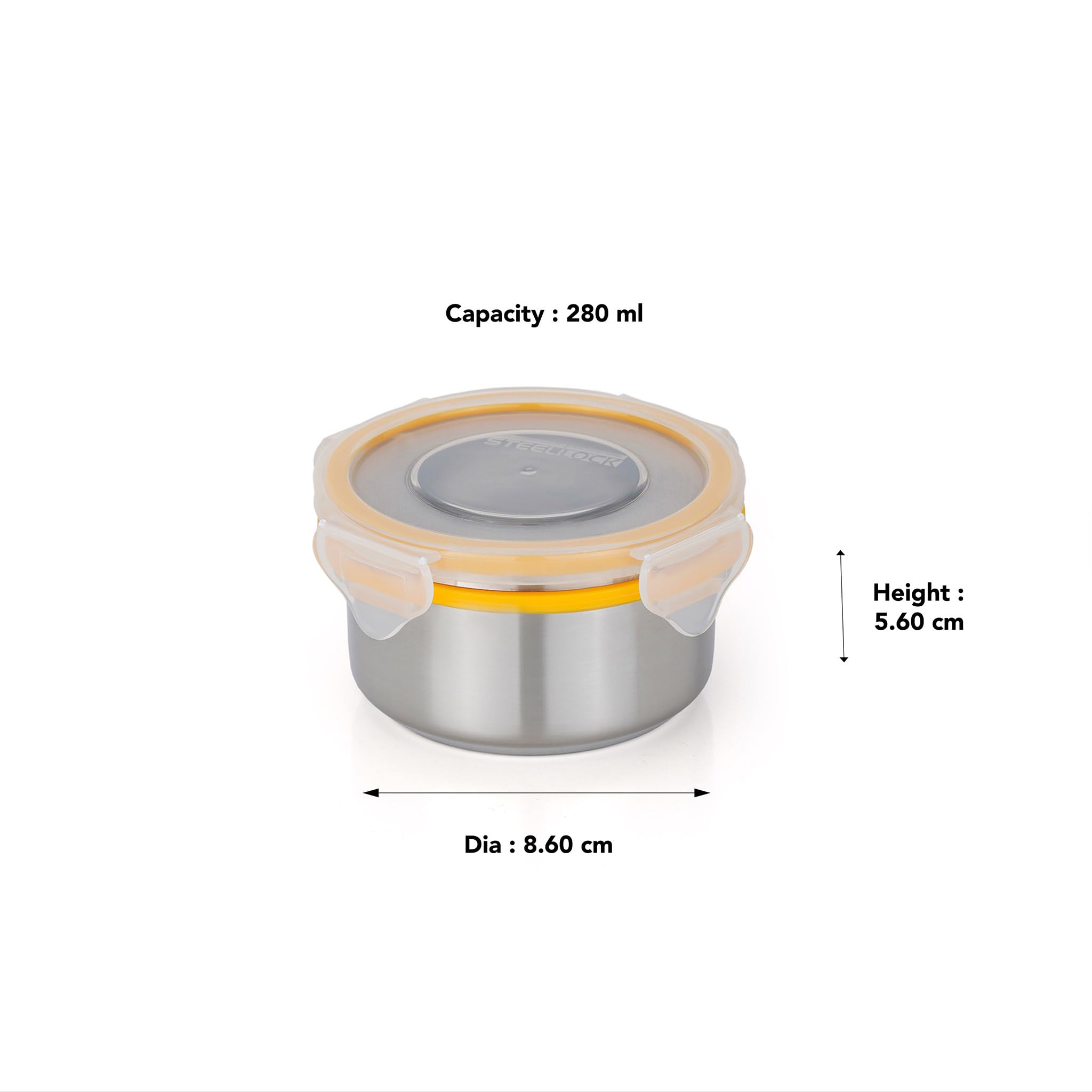 Steellock 200ml Jars - Airtight Food Storage Set -6