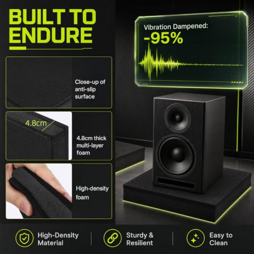 Almohadilla de Aislamiento Acústico para Reducción de Vibraciones en Baterías y Altavoces, Espuma Amortiguadora para Caminadoras y Máquinas de Coser - Instalación Adhesiva miniatura 3