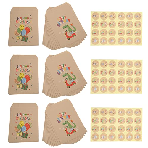 Sacs cadeaux en papier dinosaure pour emballage surprise de fête d'anniversaire enfant x72