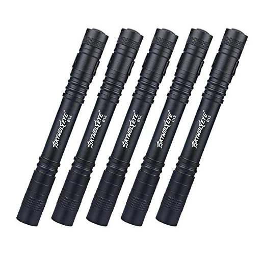 500 Lumen LED Medical Penlight, 5 Pcs EDC Aircraft XPE Q5 Black Nurse Penlight with Clip