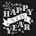 Produktbild Susy Card 40006710 Serviette Motiv Happy New Year, 33 x 33 cm, schwarz/weiß