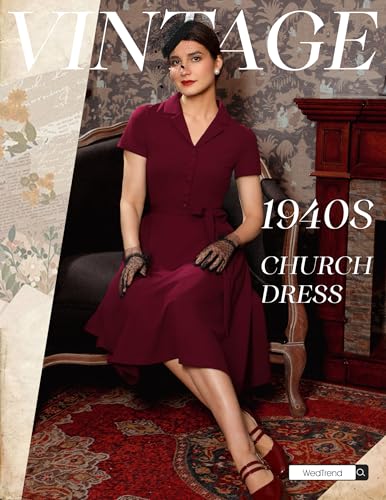 Image of Wedtrend Women's Vintage Tea Dress, Short Sleeve Cocktail Party Dress Work Church Casual Dress