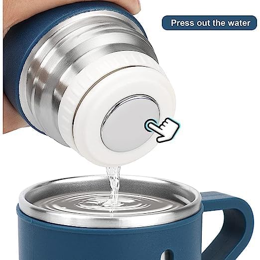 Image of DIGALI Personalized Flask Set with 3 Cups | Premium Gift Set for Drinks | Stainless Steel Flask with Shot Glasses for Travel, Parties, and Gifting | Durable & Stylish (Customizable) (Blue)