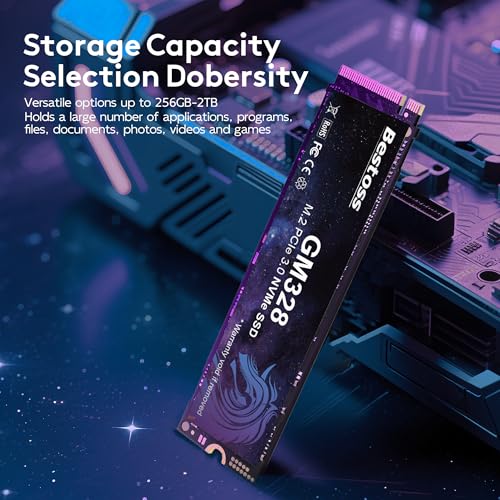 Image of Bestoss 1TB NVMe M.2 SSD PCIe 3.0 M.2 2280 SSD, Internal SSD,Up to 3500MB /s | Internal Hard drive SSD,Dynamic SLC Cache, For Students, Home Entertainment, Office Work, Compatible with PC Desktops&Laptops