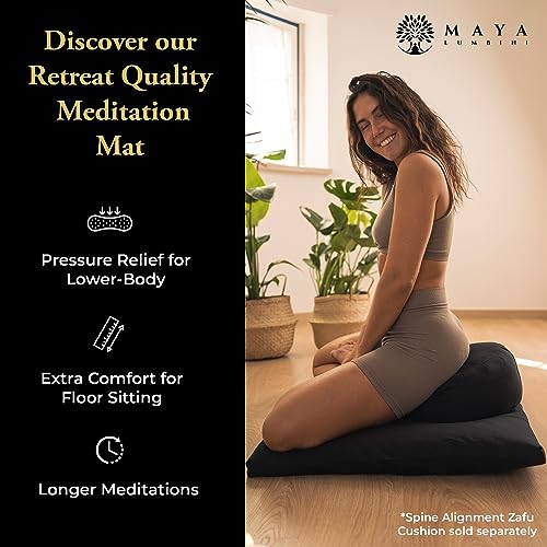 Organic Meditation Mat Zabuton/Floor Pillow - 3 & 4 Inch Thickness Options - Prevents Knees & Legs Pain - Image 5