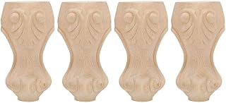 Gambe mobili in legno 4 pezzi, gambe mobili divano intagliato stile europeo, gambe mobili intagliate in legno massello per divano armadio armadio tavolo