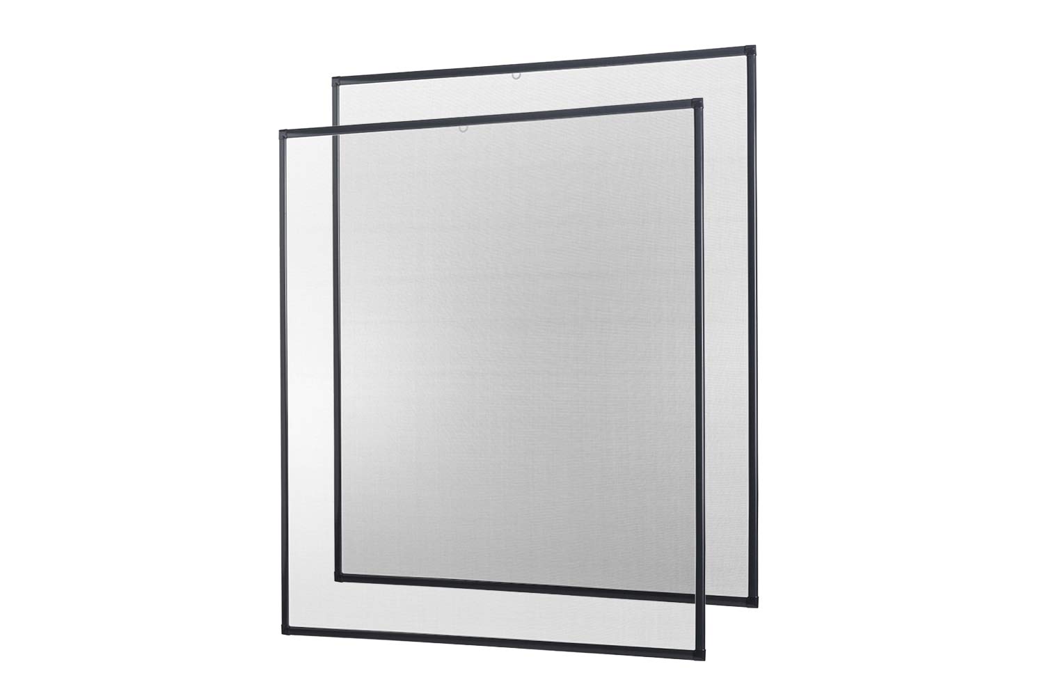 empasa Insektenschutz Fliegengitter Fenster Alurahmen Basic | Farbe: anthrazit, Größe: 130 x 150 cm, 2er SET