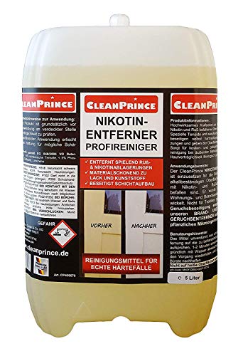 Cleanprince Nikotinentferner 5 Liter Profireiniger Nikotinreiniger Rußentferner