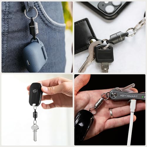 Image of KeySmart MagConnect Magnetic Key Holder for Purse, Key Chains for Car Keys - Detachable Key Ring Quick Release Keychain