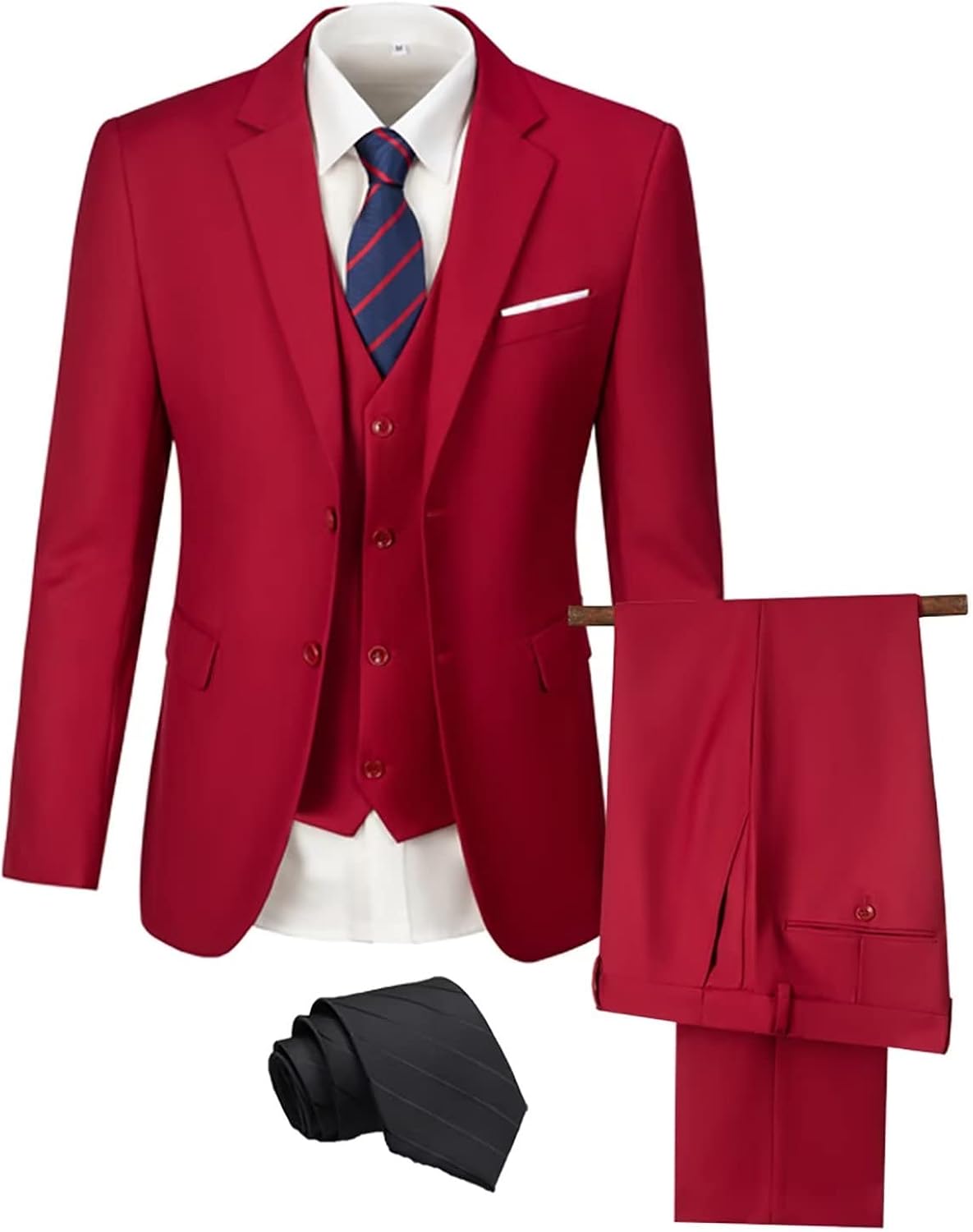 Men's Suit 3 Pieces Slim Fit Wedding Suit for Men Formal Prom Tuxedo Bussiness Suit Jacket Vest Pants with Tie