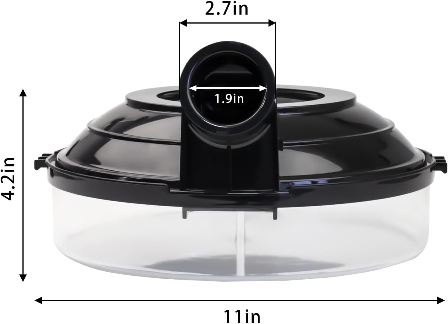 2 1/2 Quart Water Pan (Basin) for Rainbow Vacuum Cleaner E2 Type 12 Transparent Vacuum Water Pan