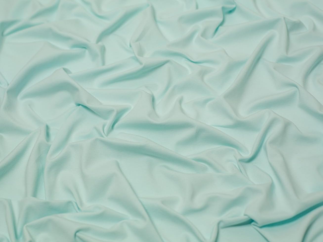 Minerva Duck Egg Heavy Cotton Jersey Stretch Knit Fabric - Per Metre