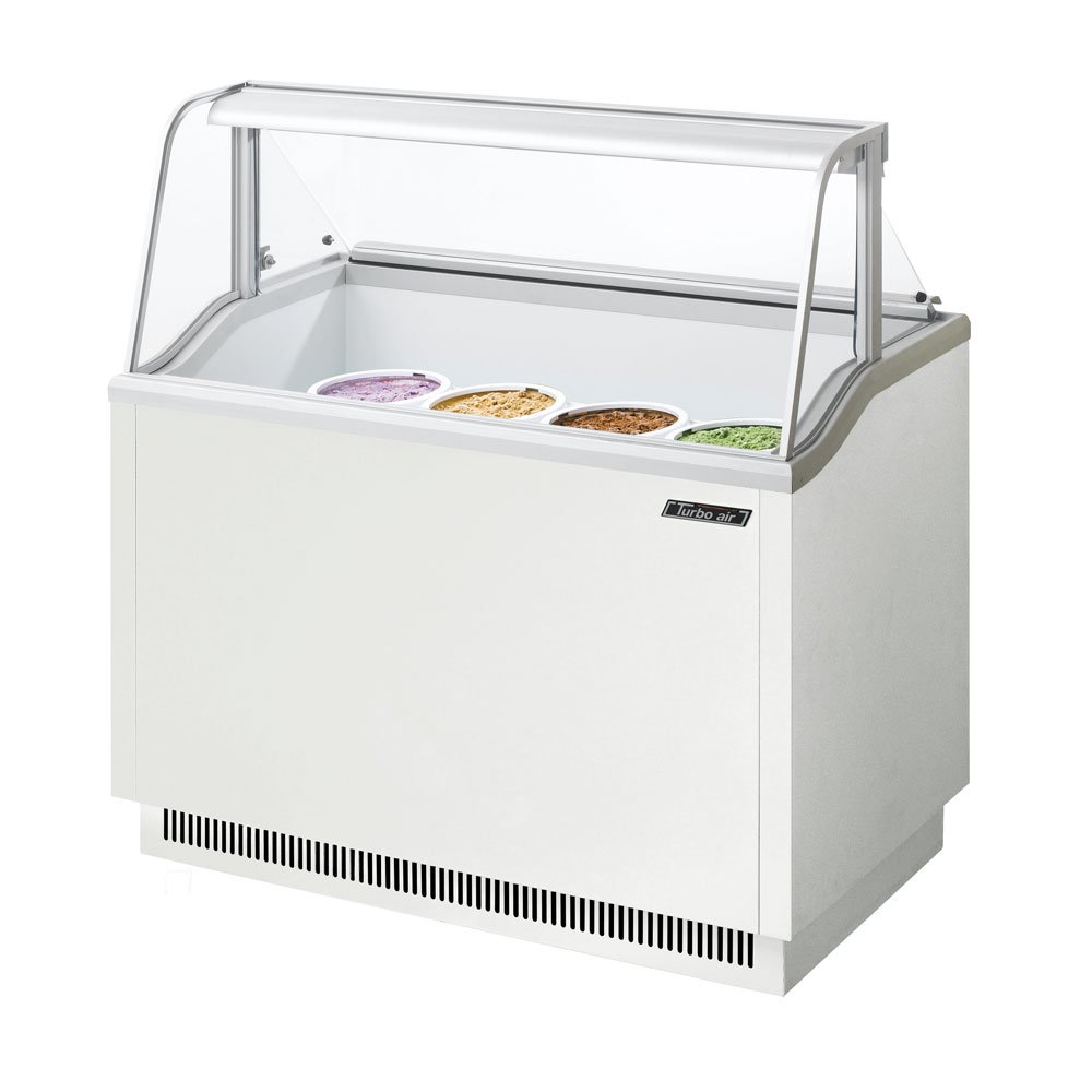 Turbo Air Ice Cream Dipping Cabinet, 47in W : Turbo Air TIDC-47W Dipping Cabinet, 47in W - White