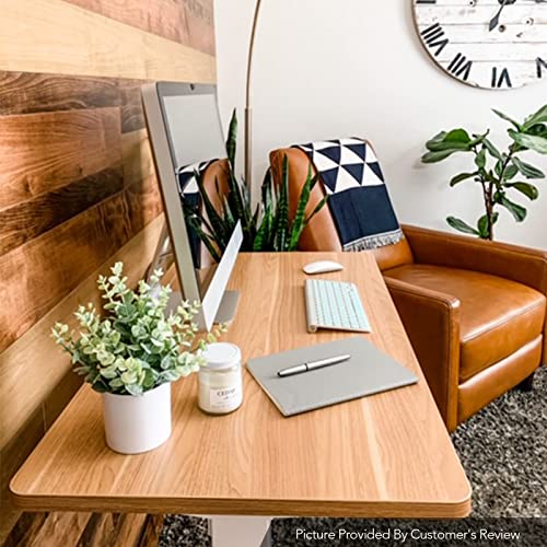 Flexispot Height Adjustable Electric Standing Desk 48 X 30 Inches Whole-Piece Desk Stand Up Home Office Desk (White Frame + 48" Maple Top, 2 Packages) #TOP1