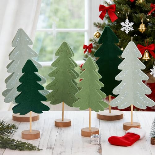 Christmas Table Decorations Christmas Tree Felt Centerpieces Modern Christmas Decor for Office, Home, Holiday, Xmas Gift