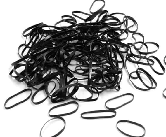 Needs Pack of 100 Small Elastics Stretchy Hair Tie Ponytail Hair Rubber Band Holder for Women (Black) (pack of 100)-image-46