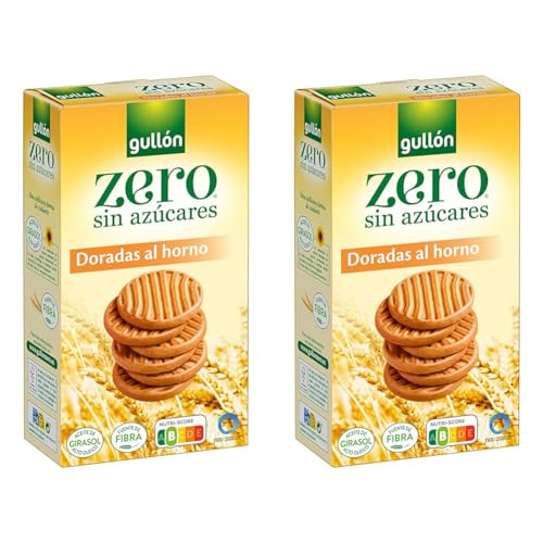 Gullón Galleta Dorada al Horno, sin Azúcar, 330g (Paquete de 2)