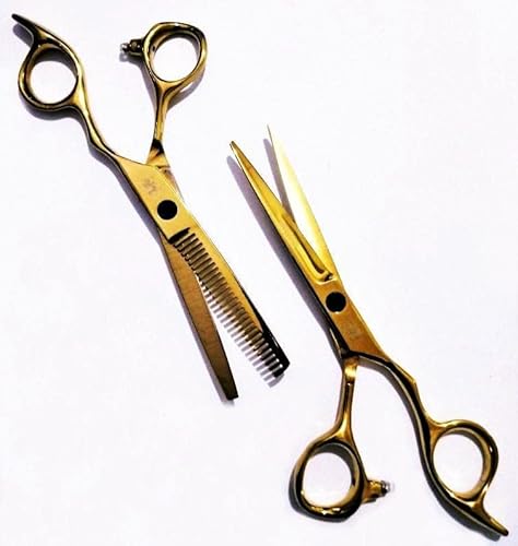Kit Tesoura Profissional Fio Laser + Navalha + Navalhete Desfiadeira Preta