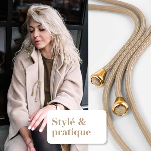 Collier pour smartphone avec coussinet amovible rapide beige