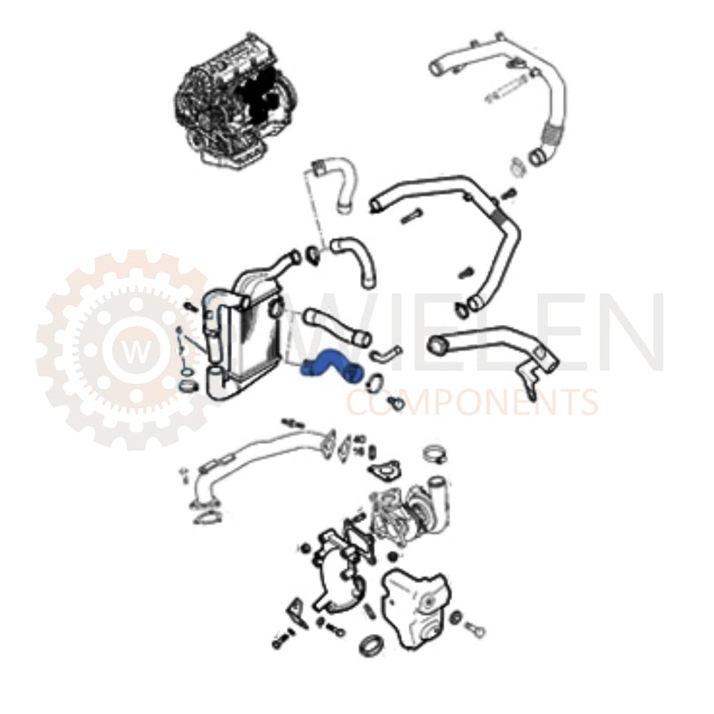 Compatible con manguito Intercooter tubo de aire Opel Astra G Zafira A 1.7 TD 9129164 6302607
