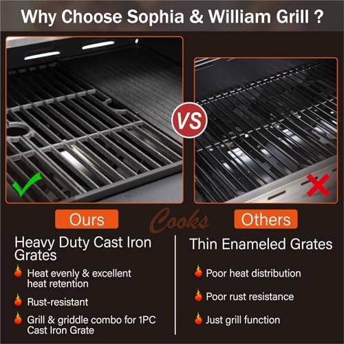 Sophia & William 4-Burner Gas Bbq Grill With Side Burner & Porcelain-Enameled Cast Iron Grates, Outdoor Cooking Propane Grills 46,700Btu Cabinet Style Garden Barbecue Grill thumb #3