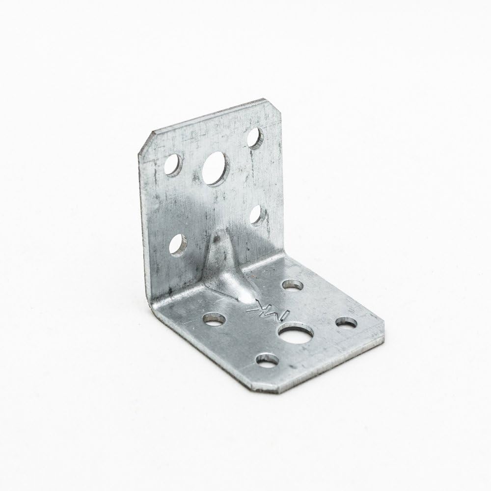 Conector angular de 2 mm con relieve – 300 unidades de conectores de madera ángulo metal 40 x 40 x 40 mm – Conector de viga pequeño – Ángulo de montaje ángulo de construcción galvanizado