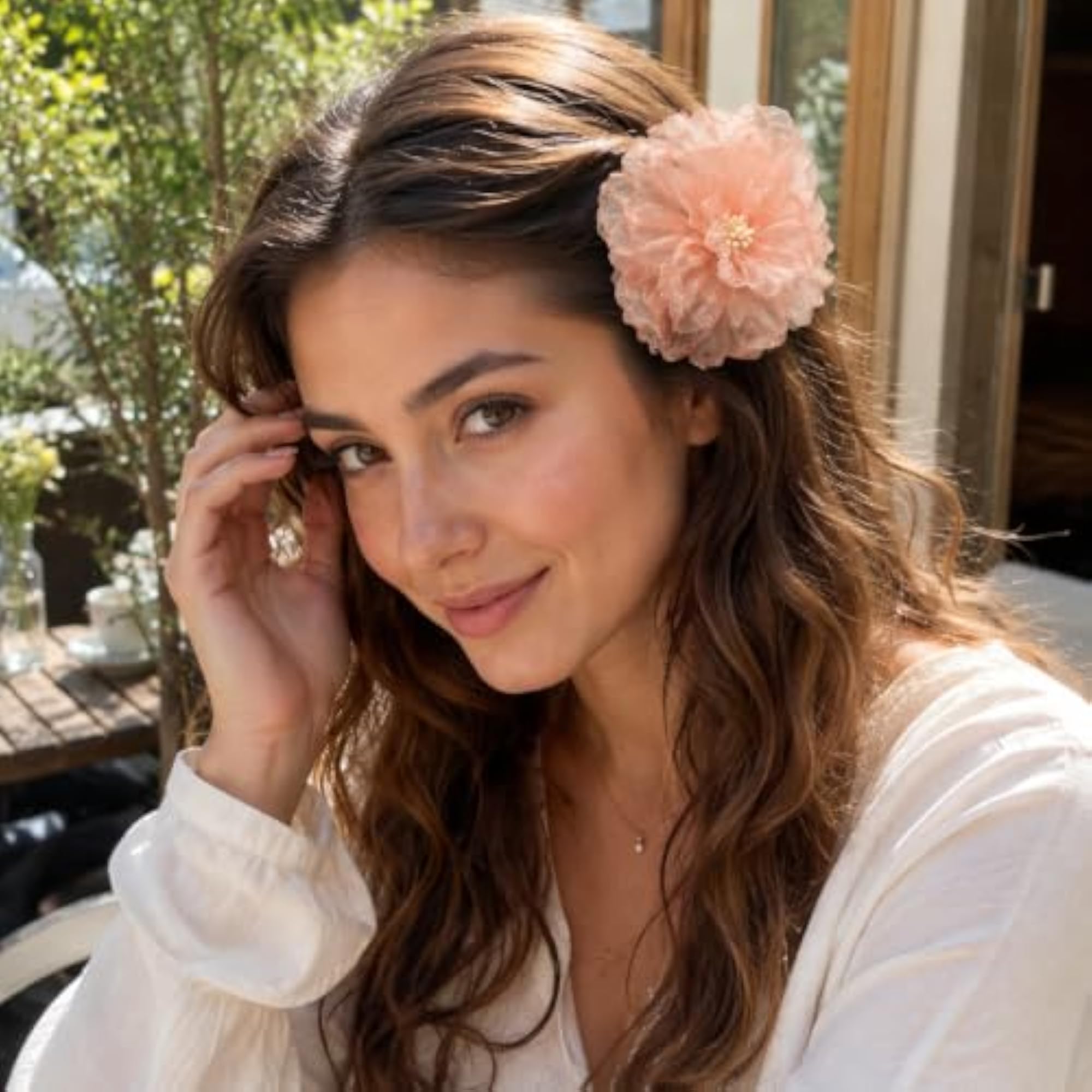 Elegant Flower Side Hair Clip for Women