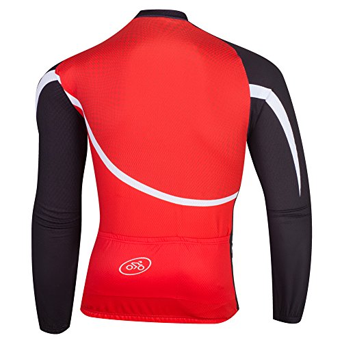 image for ZEROBIKE Men's Soft Long Sleeve Breathable Bicycle Cycling Jersey Poly
