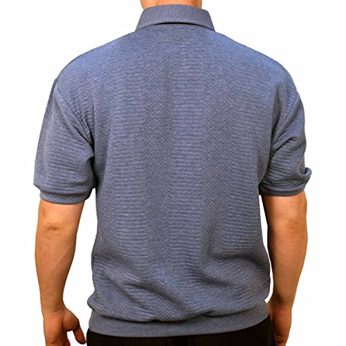 Classics by Palmland Solid French Terry Polo Shirt - 6090-720 Big and Tall (3X, LtBlue)2