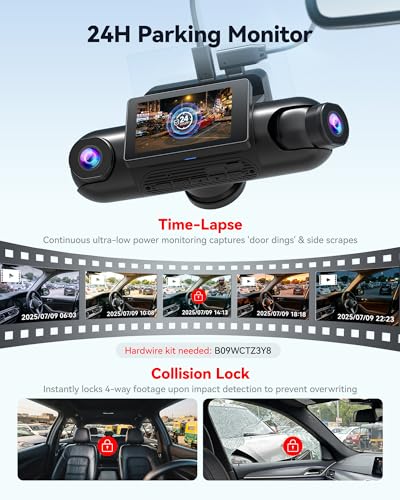 Image of REDTIGER VP40 4 Channel 360 View Dash Cam, Dual STARVIS 2 IMX675 Sensor (Front & Rear 2.5K), 1080P Side Lenses, 8-IR Night View, 5.8GHz WiFi, 4 Adjustable Lenses, Free 128GB Card, No Blind Spot