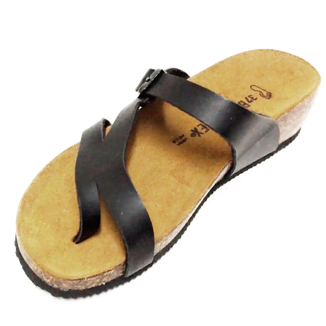 infradito DONNA in EcoPelle SELLY con fibbia 6021 sottopiede in pelle ciabatta aperta made in italy