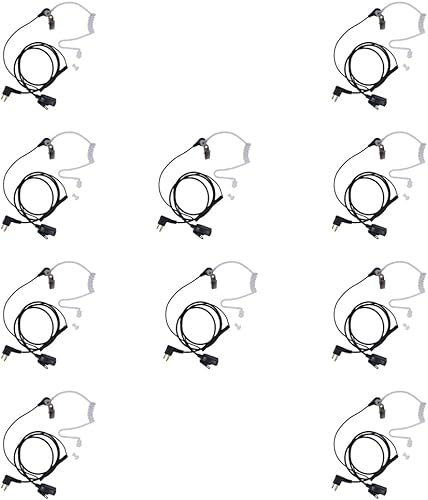 CLS 1110 Auricular para Motorola, tubo acústico compatible con cp200d cp200 cls1110 rdm2070d cls1410 cp185 walkie talkie 2 vías radio paquete de 10