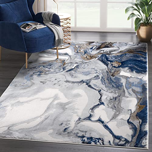 Tapete Decorativo Abani 5'3 x 7'6 Gris miniatura 1