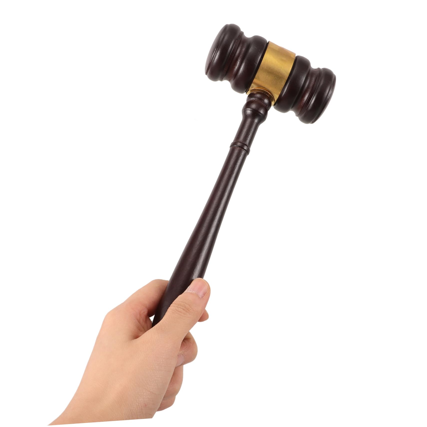 UPKOCH Martillo De Juez De Madera Maciza Base De Bloque Sonoro, Tamaño Mini, Herramienta Profesional Para Sala De Audiencias y Subastas, Decoración Despacho Abogado
