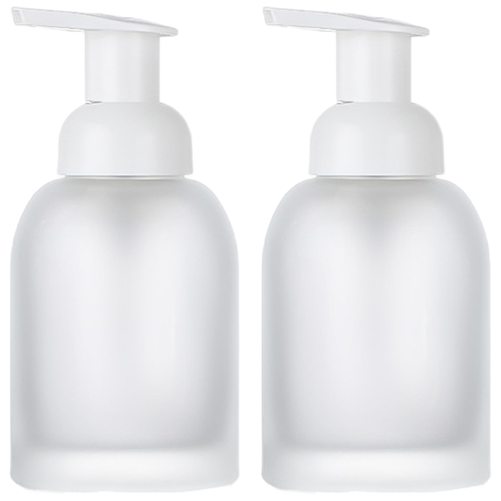 Wedhapy Glass Soap Dispenser with Pump 2PCS Foaming Soap Dispenser 250ml/15oz Glass with Pump Refillable Leakproof Foaming Hand