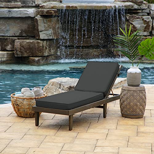 Arden Selections Profoam Performance Outdoor Chaise Lounge Cushion 46 X 21, Slate Grey #TOP1