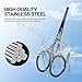 Lobodt 4.1inch round-headed stainless steel small scissors, suitable for trimming facial hair, nose hair, eyebrows, eyelashes, beards, personal care and salon beauty salons (black)