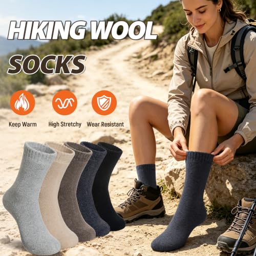 Image of Velice Womens Merino Wool Thermal Thick Hiking Winter Socks