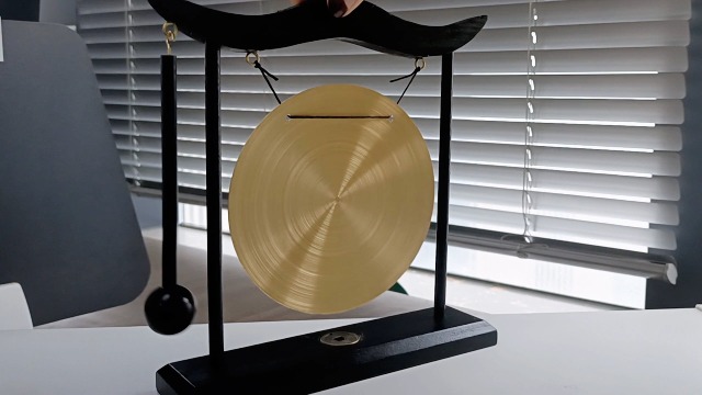 Gong Portafortuna Feng Shui In Ottone Con Supporto – Suono Rilassante, Perfetto Per Meditazione E Decorazione