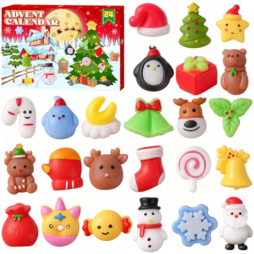 OLIKER Christmas Advent Calendar 2025 with 24 Mochi Squishies,24 Days