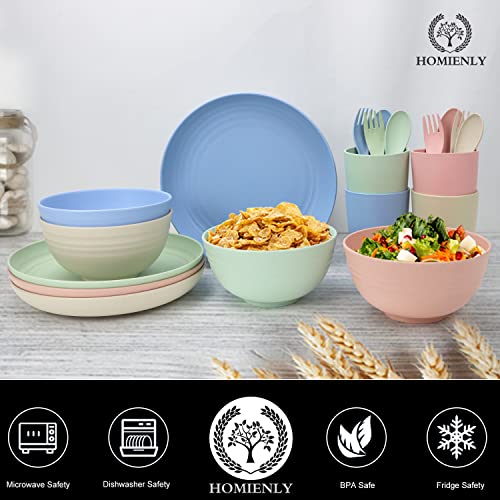 Wheat Straw Dinnerware Sets, 20Pcs Correlle Dishes Dinnerware Sets Microwave And Dishwasher Safe, Lightweight Unbreakable Dish Set, Reusable Dinner Plates Kids Plates And Bowls Sets #TOP4