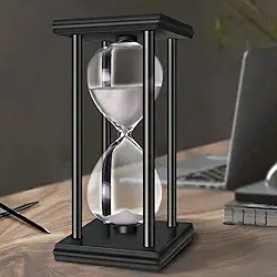 Ampulheta, Madeira Ampulheta 60 Minutos, Ampulheta Decorativa, Ampulheta com Estrutura, Decoração A Ampulheta, Temporizador de Areia, Ampulheta de 1 Hora Aferida, Ampulheta e Vidro