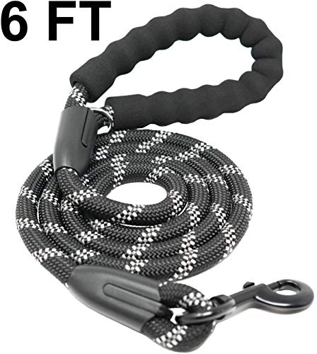 iYoShop 6FT Strong Dog Leash with Comfortable Padded Handle and Highly Reflective Threads