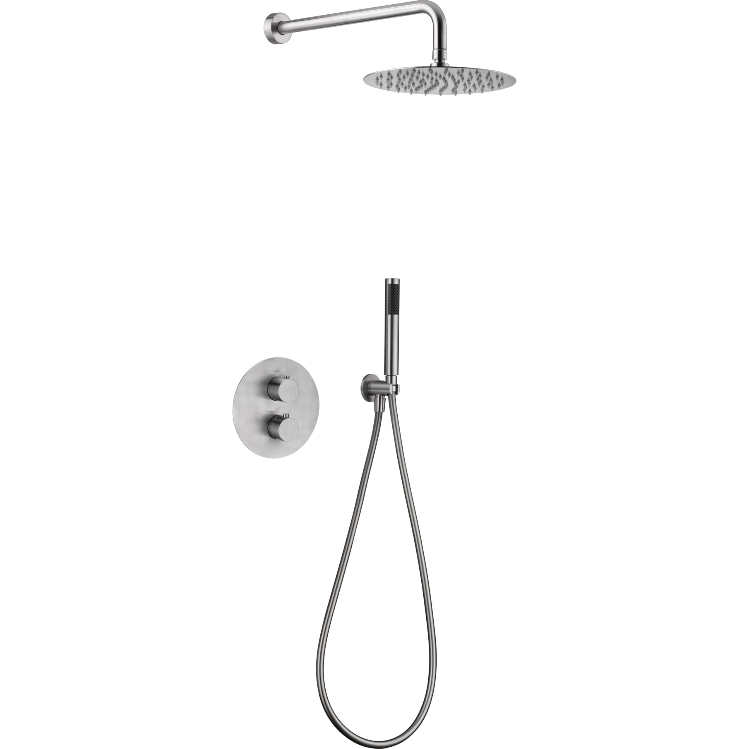 IMEX GTK034 MOSCU Conjunto de Ducha Empotrado Termóstatico Acero