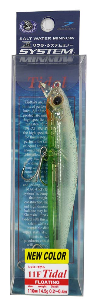 ZipBaitsZabra System Minnow 11F Lure, Tidal #871 KS Illusion.