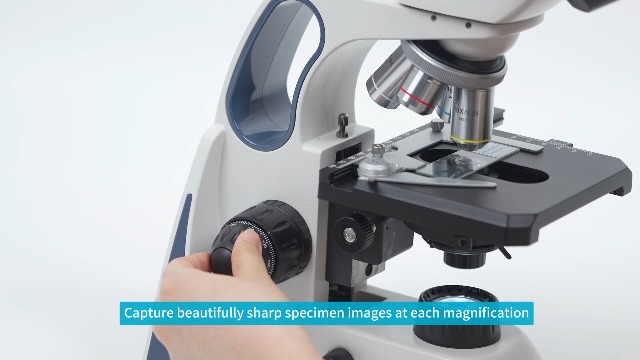 Image of Swift Infinity-Corrected Compound Trinocular Microscope SW400, 40X-2500X Magnification, Infinity Achromatic Objectives, Two-Layer Mechanical Stage, with Swiftcam 25 Megapixel Camera and Slides