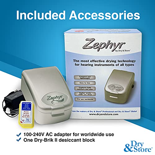 Zephyr By Dry & Store Hearing Instrument Dryer/Dehumidifier | For Care And Maintenance Of Hearing Aids | Cochlear Processors | In-Ear Monitors #TOP5