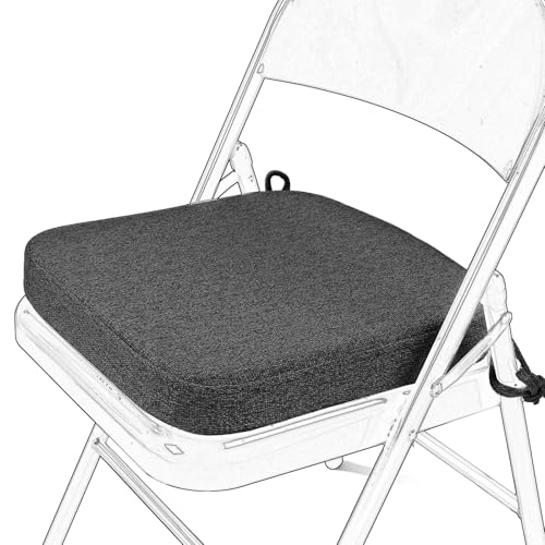 SINOSSO Memory Foam Chair Cushion for Folding Chair 1 Pcs, Thickened 2