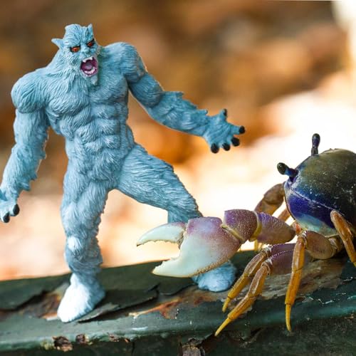 Safari Ltd Bigfoot, 8 cm, mythologische Spielzeugfiguren für Kinder | Ungiftig und BPA-frei | Für Kinder ab 3 Jahren geeignet, Hellblau, Weiß