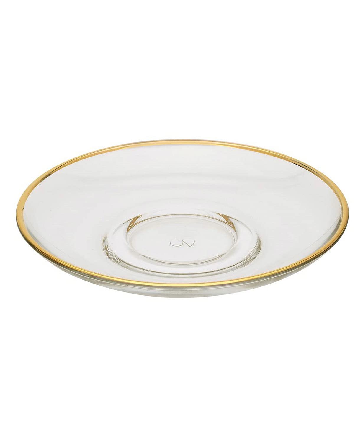 Classic Touch Set of 6 Glass Plates with Rim